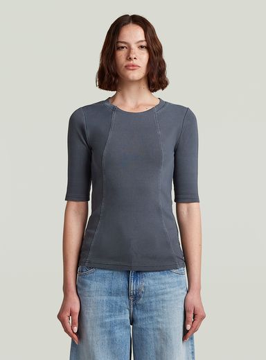 Camiseta lavada A-Line Slim Rib